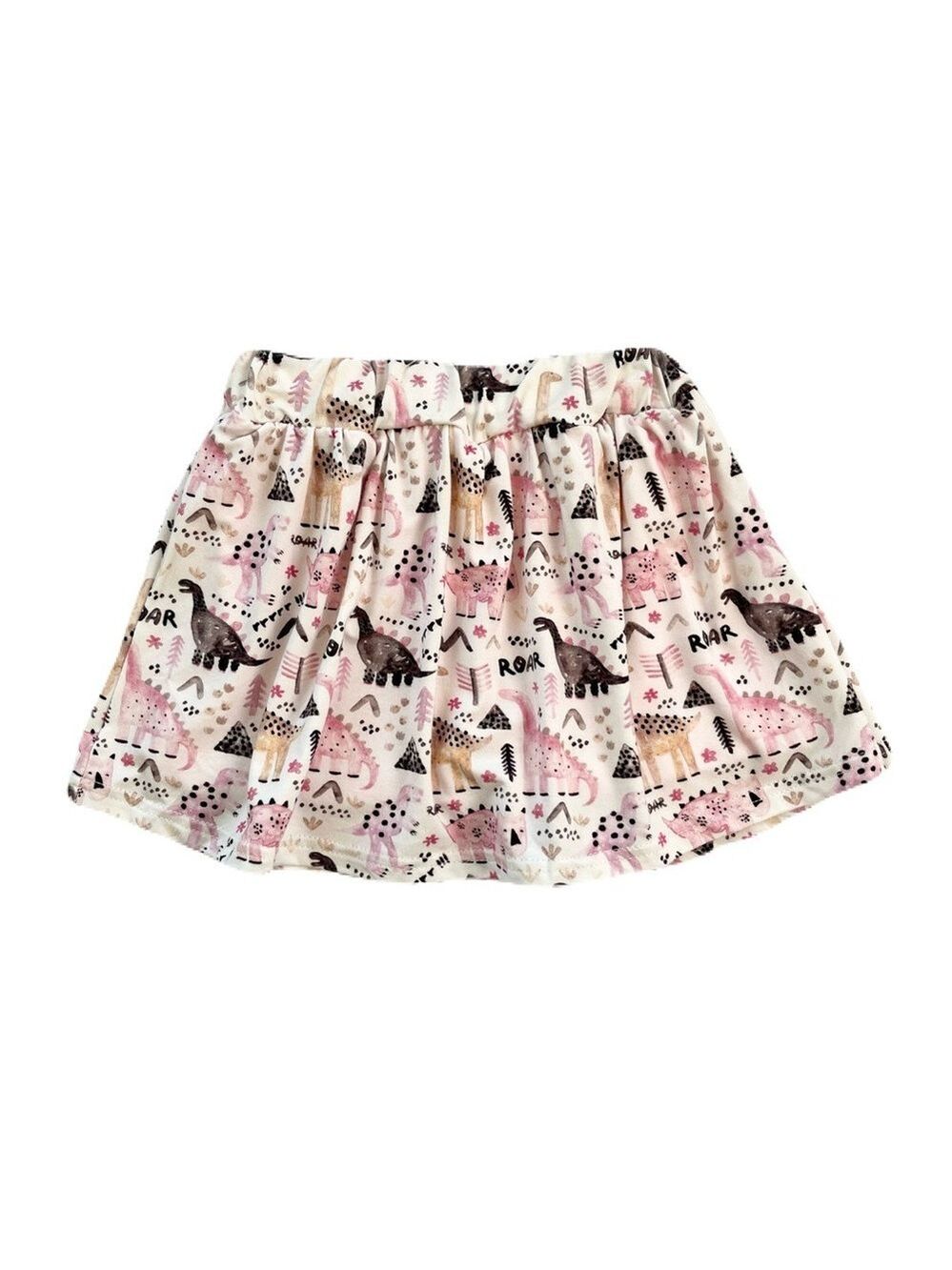 Little Eyes Prehistoric Pink‎ Bamboo Skort